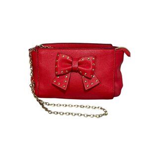 Betsey Johnson Bow Shoulder Crossbody Bag in Red